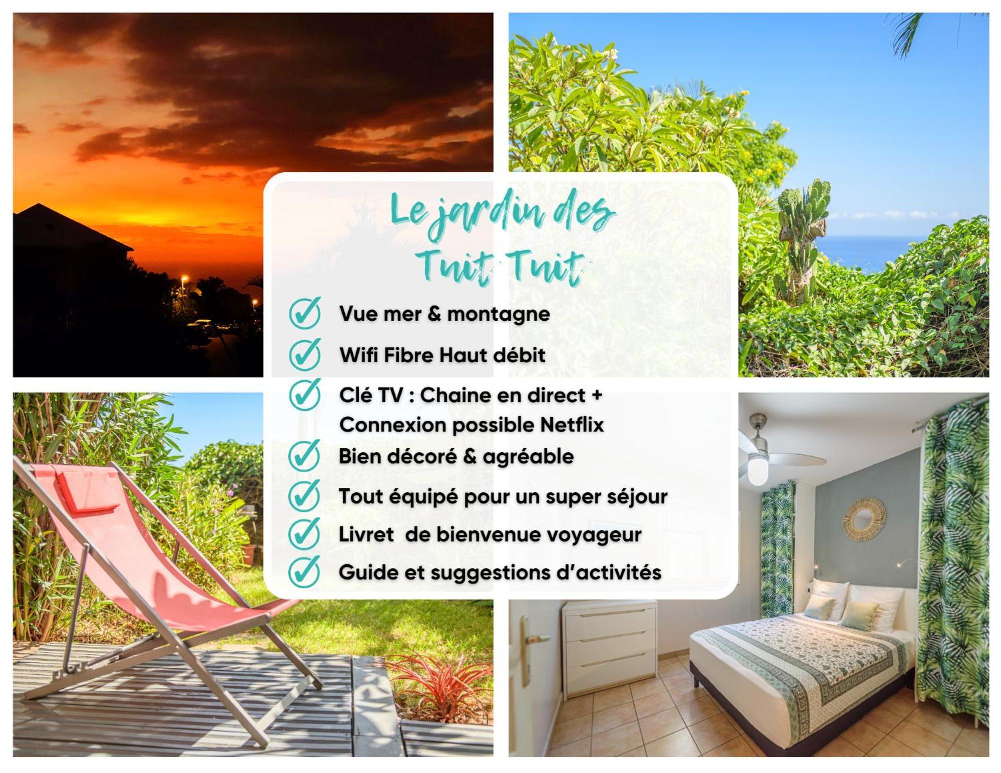 Le Jardin Des Tuit Tuit * Vue Mer * Cozy Saint-Leu Eksteriør billede